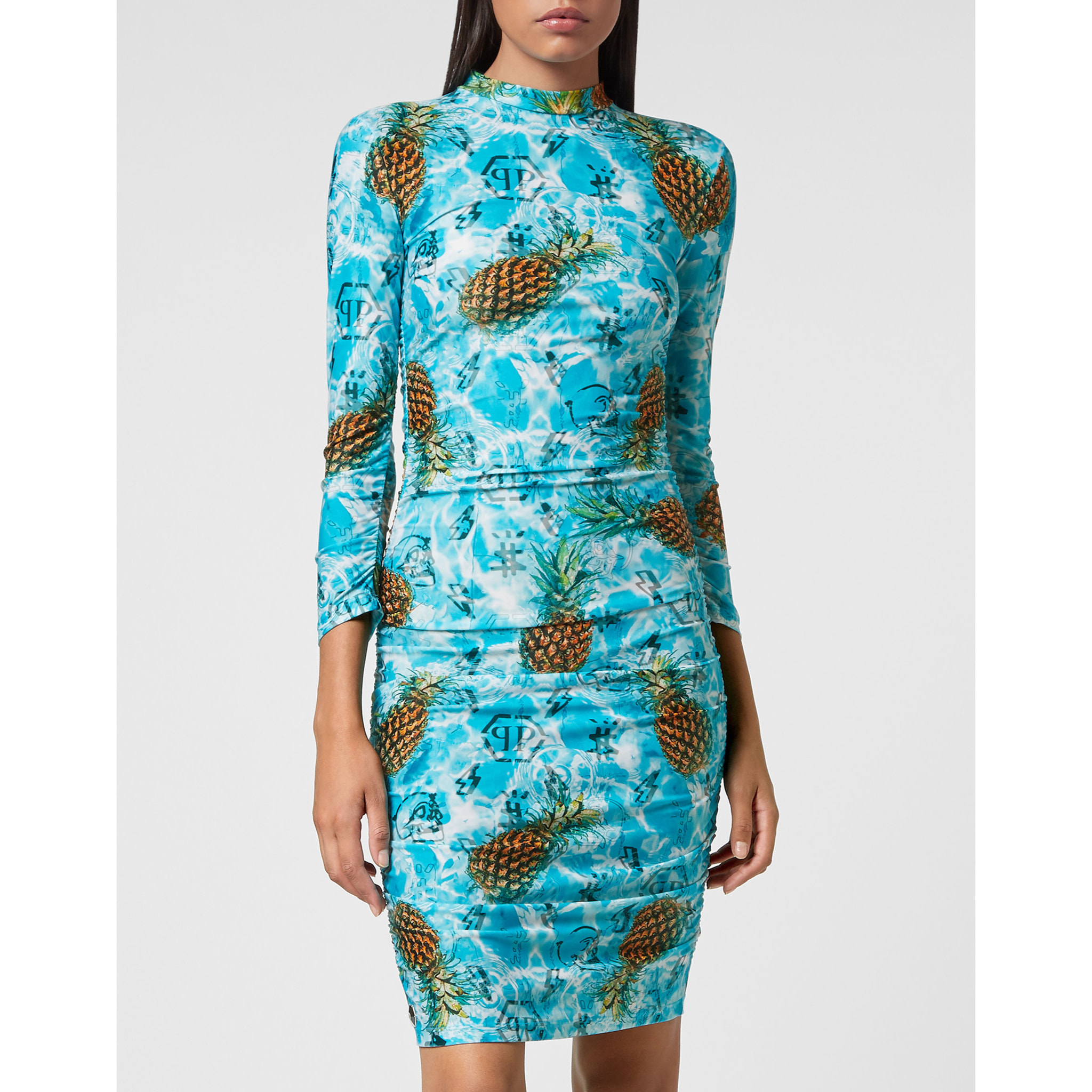 PHILIPP PLEIN Short Dress PINEAPPLE SKIES