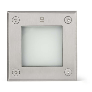 LED-18 Lámpara empotrable cuadrado inox 3000K