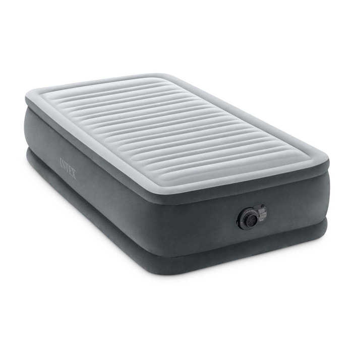Intex Materasso Gonfiabile Dura-Beam Comfort Plush Elevated Singolo, 99x191x46 cm