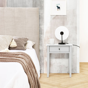 Mesita de noche Vika Gris Soft