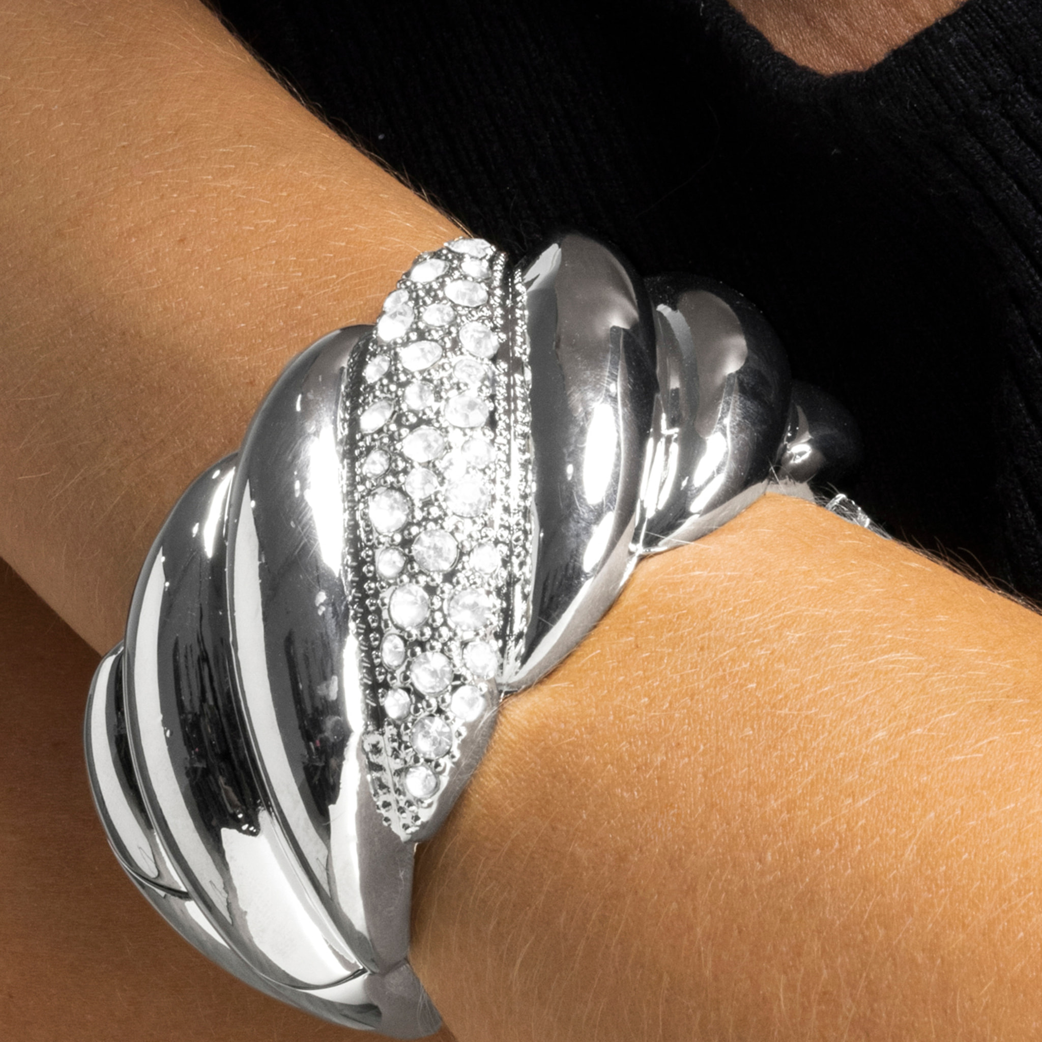 Pulsera con Circonita Brillante acabado plata