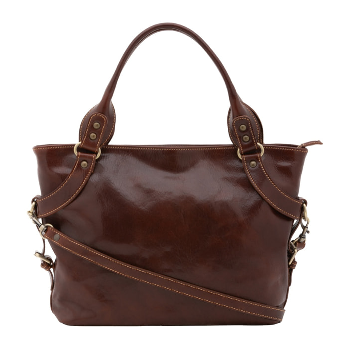 Borsa a mano da donna - Modello False - 100% pelle - 43.0 x 28.0 x 12.0 cm