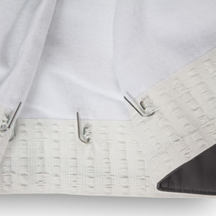 Rideau Phonique Occultant et Thermique 'MOONDREAM' galon fronceur - Argent