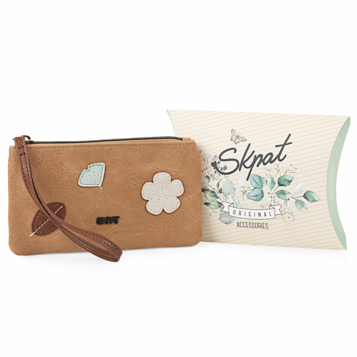 Cartera De Mano Skpat Leaves Beige