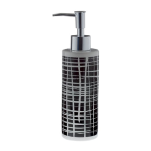 Distributeur de savon Céramique TRAIT Noir & Blanc Spirella