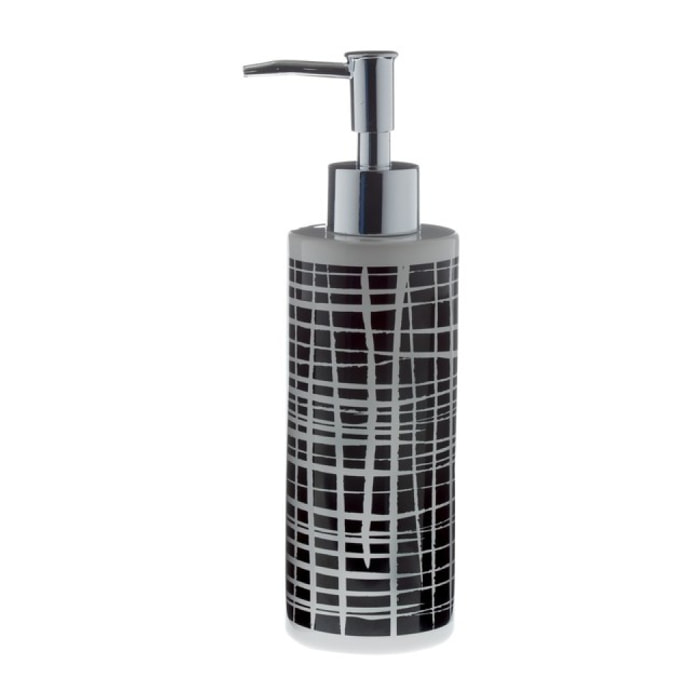 Distributeur de savon Céramique TRAIT Noir & Blanc Spirella