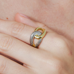Anillo Denan acabado oro amarillo 18k