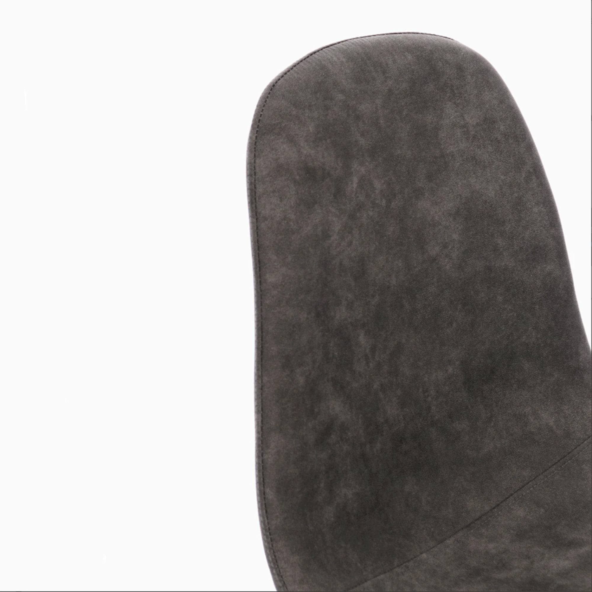Set di 4 sedie SALAMANCA in similpelle antracite e gambe nere