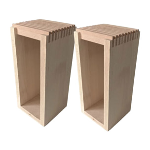 Set de 2 blocs couteaux en bois Fackelmann Boisselerie