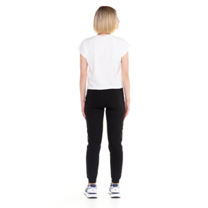 Camiseta cropped de manga corta de lujo para mujer