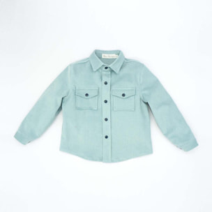 Sobrecamisa de pana verde menta