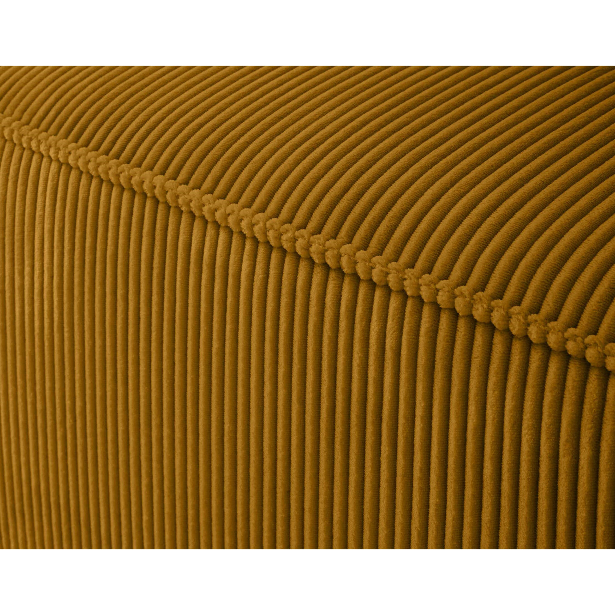 Arty - canapé modulable d'angle droit 4 places - en velours côtelé - Jaune