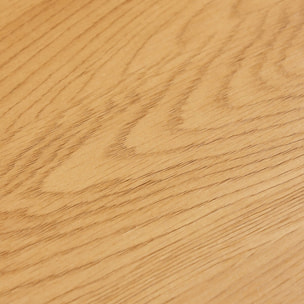 SCOTT - Table basse 2 tiroirs décor effet bois rainuré noir/naturel