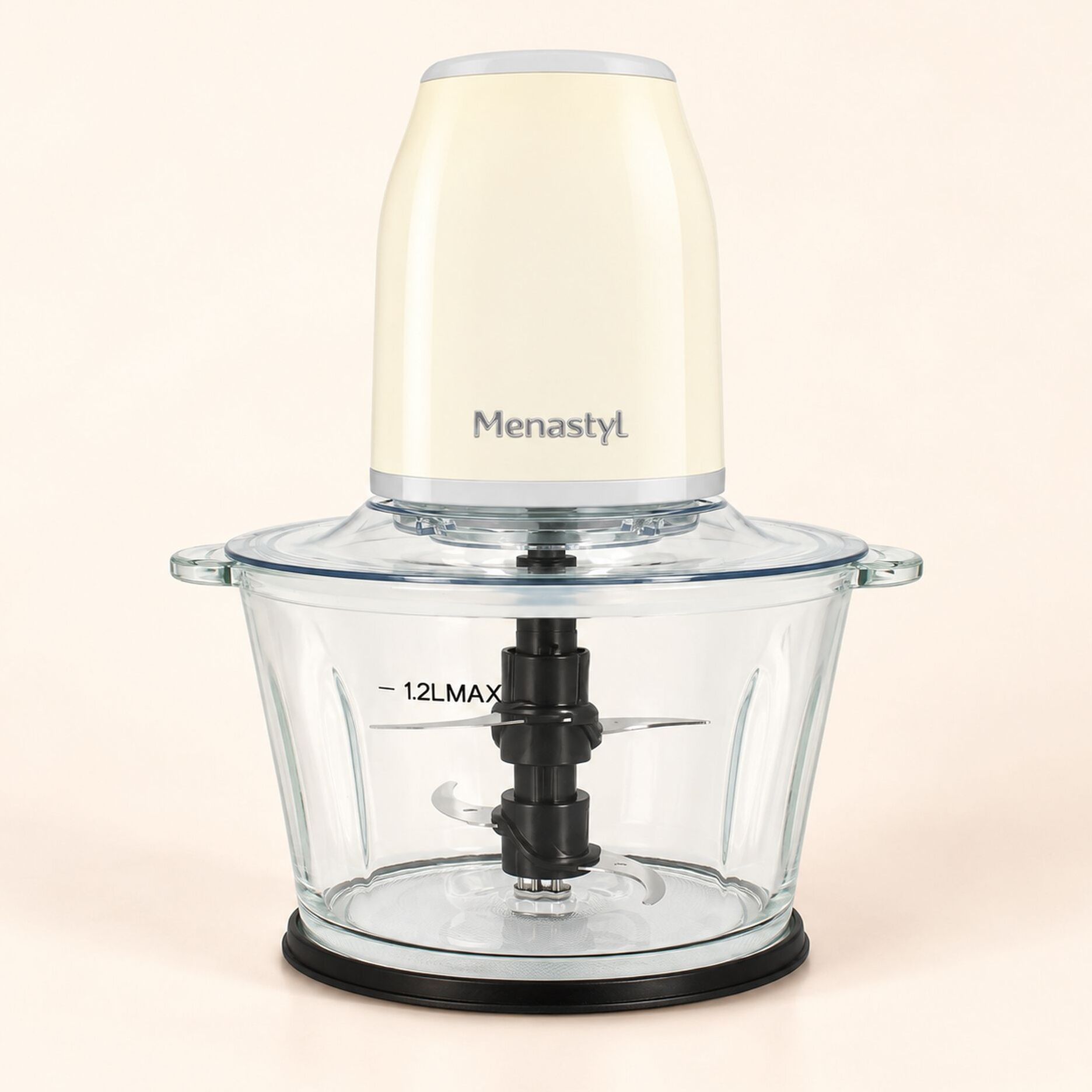 Hachoir électrique 1,2L crème RETRO