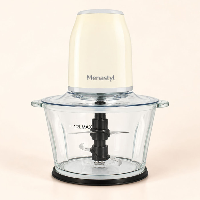 Hachoir électrique 1,2L crème RETRO