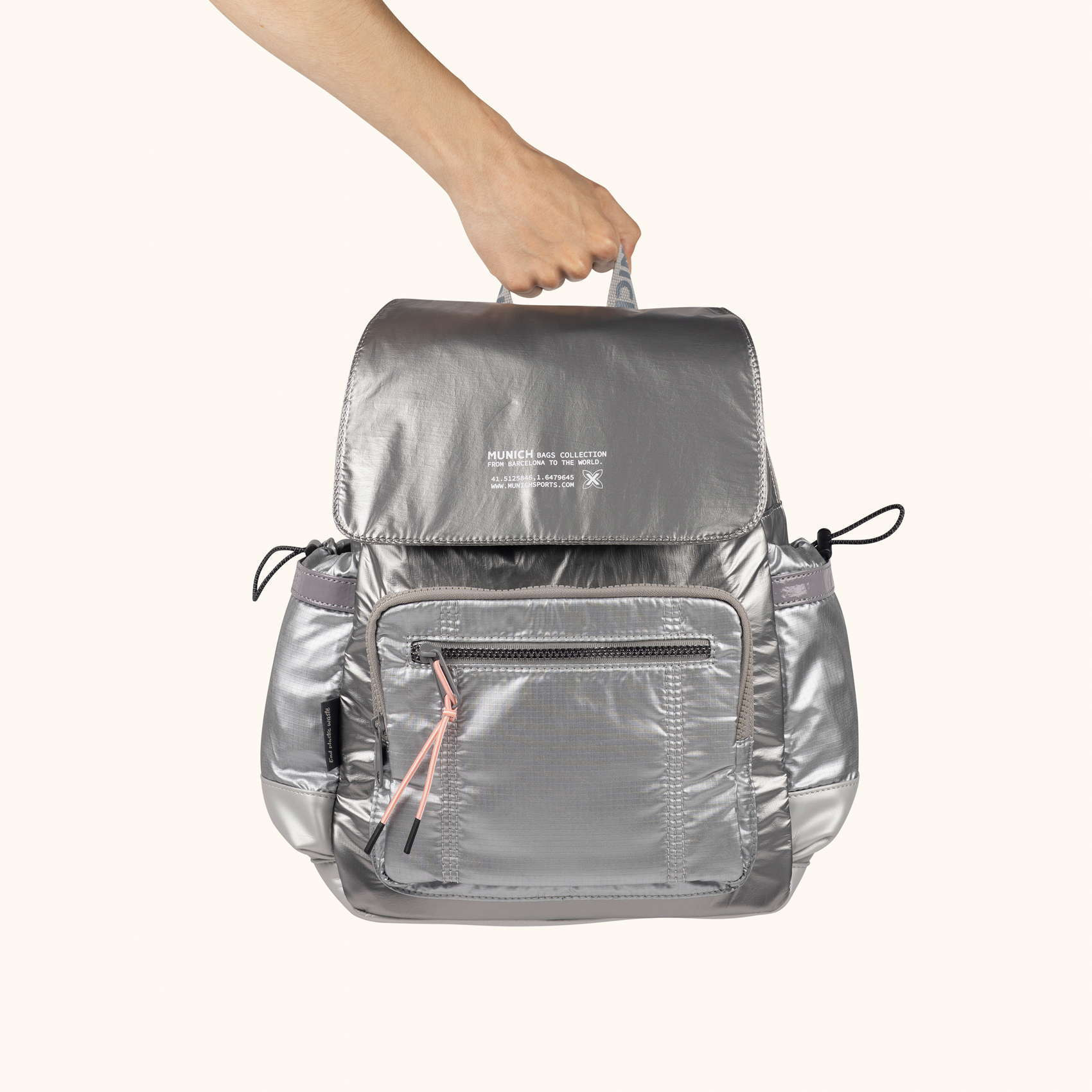 Mochila Técnica para Portátil en Poliamida Reciclada DEEP RECYCLED BACKPACK CREAM