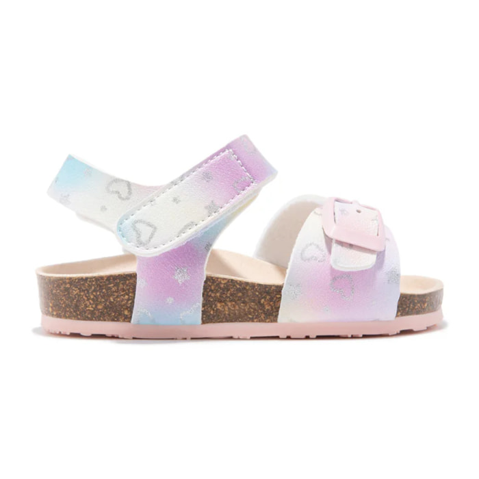 Sandalias Bebé Corazones Estrellas Multicolor