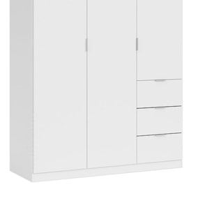 Armario Magan 3 puertas y 3 cajones Blanco