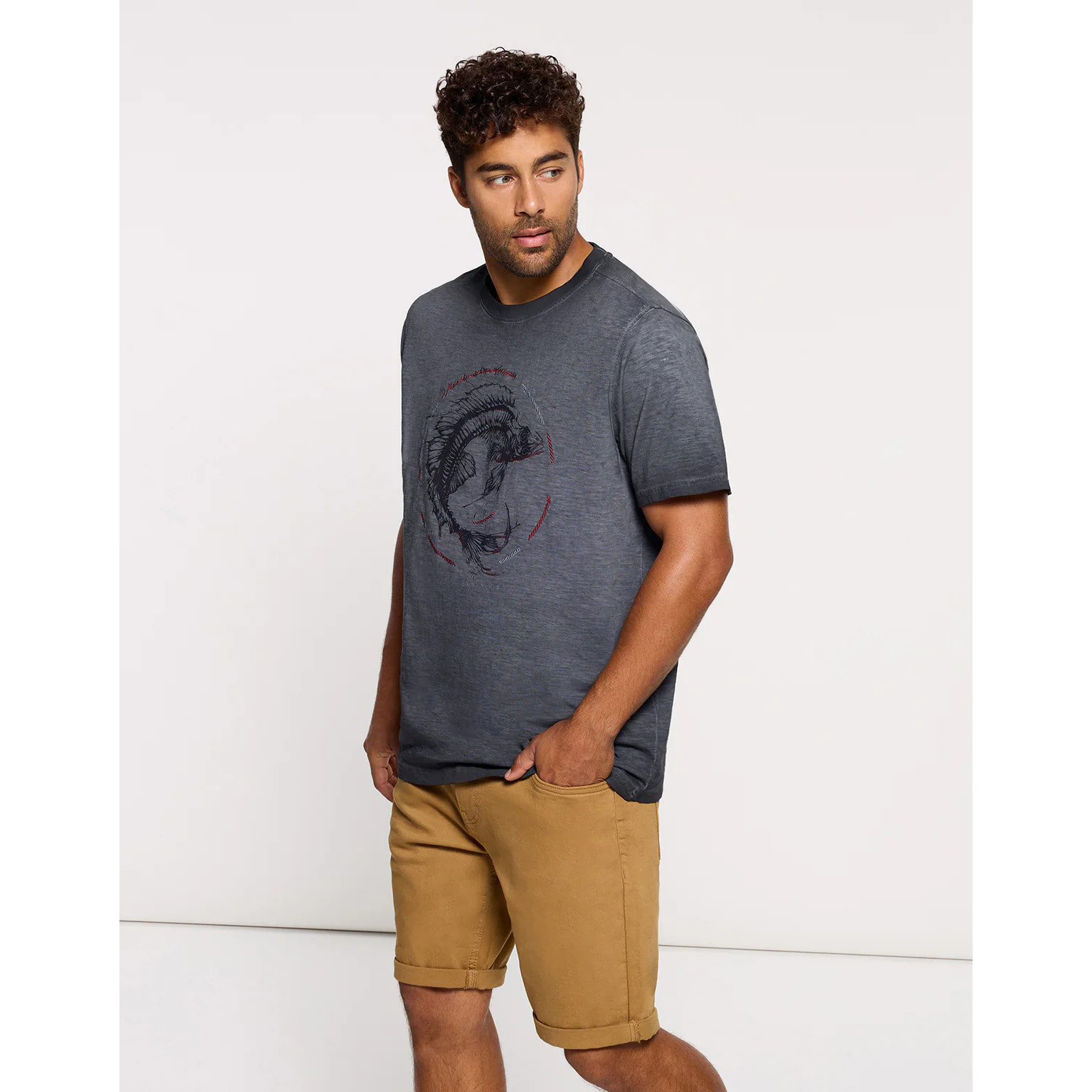 Camiseta Manga Corta Antracita - Urutiana