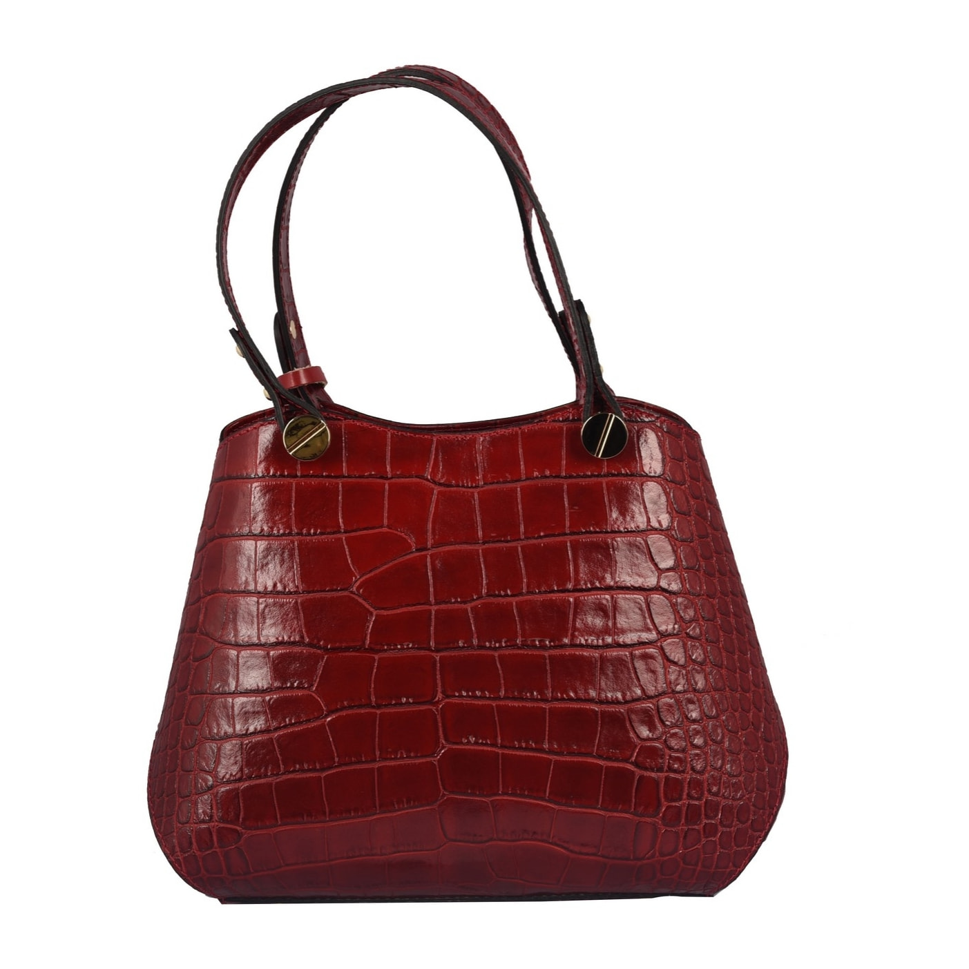 Borse Donna colore Rosso-in pelle Made in Italy 21x26x10cm