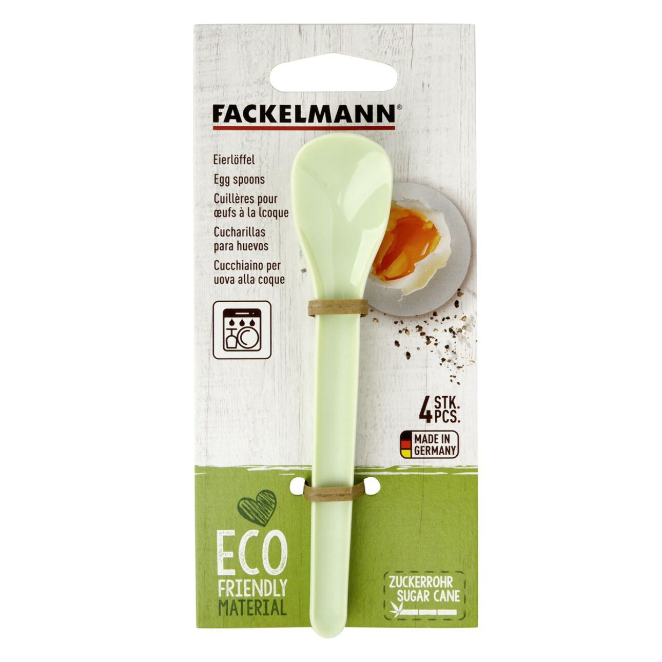 Ensemble de 8 Cuillères à œuf Fackelmann Eco Friendly