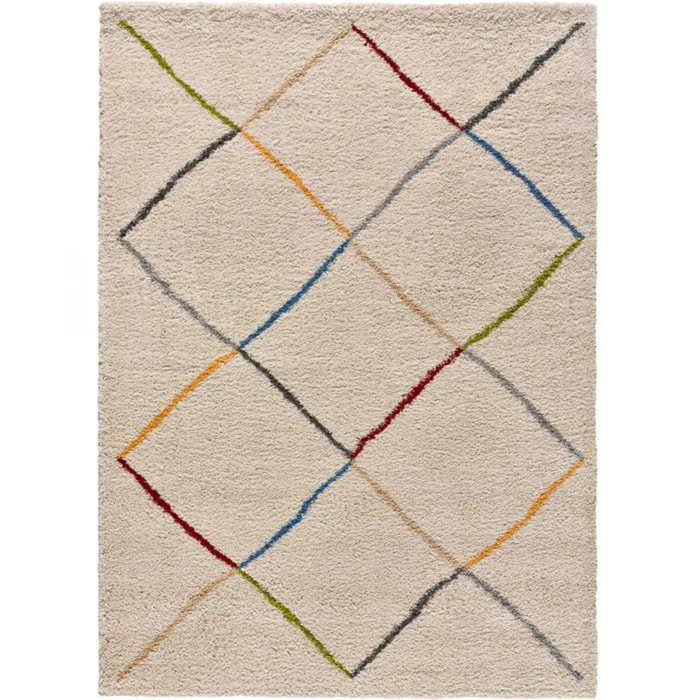 KASBAH Alfombra shaggy bereber en color blanco, varias medidas disponibles