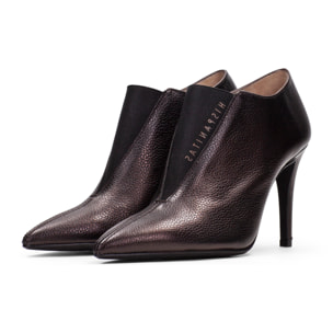 Abotinado Samanta Marron metalizado 9 cm