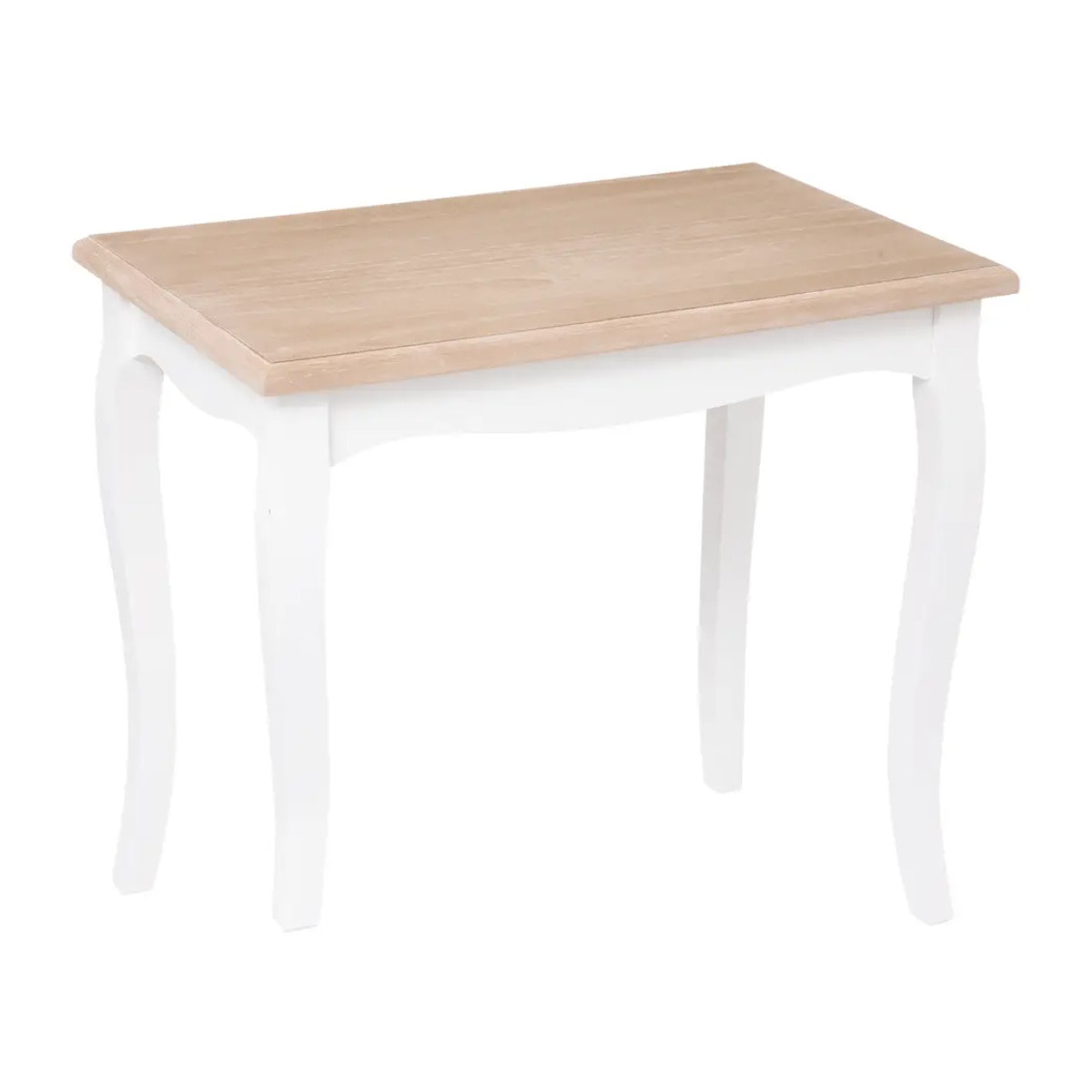Lot de 2 tables gigognes "Chrysa" pin blanc L48/60cm