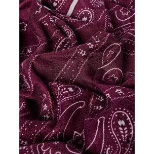 Fiorella Rubino - Foulard largo con estampado de cachemira - Burgundy