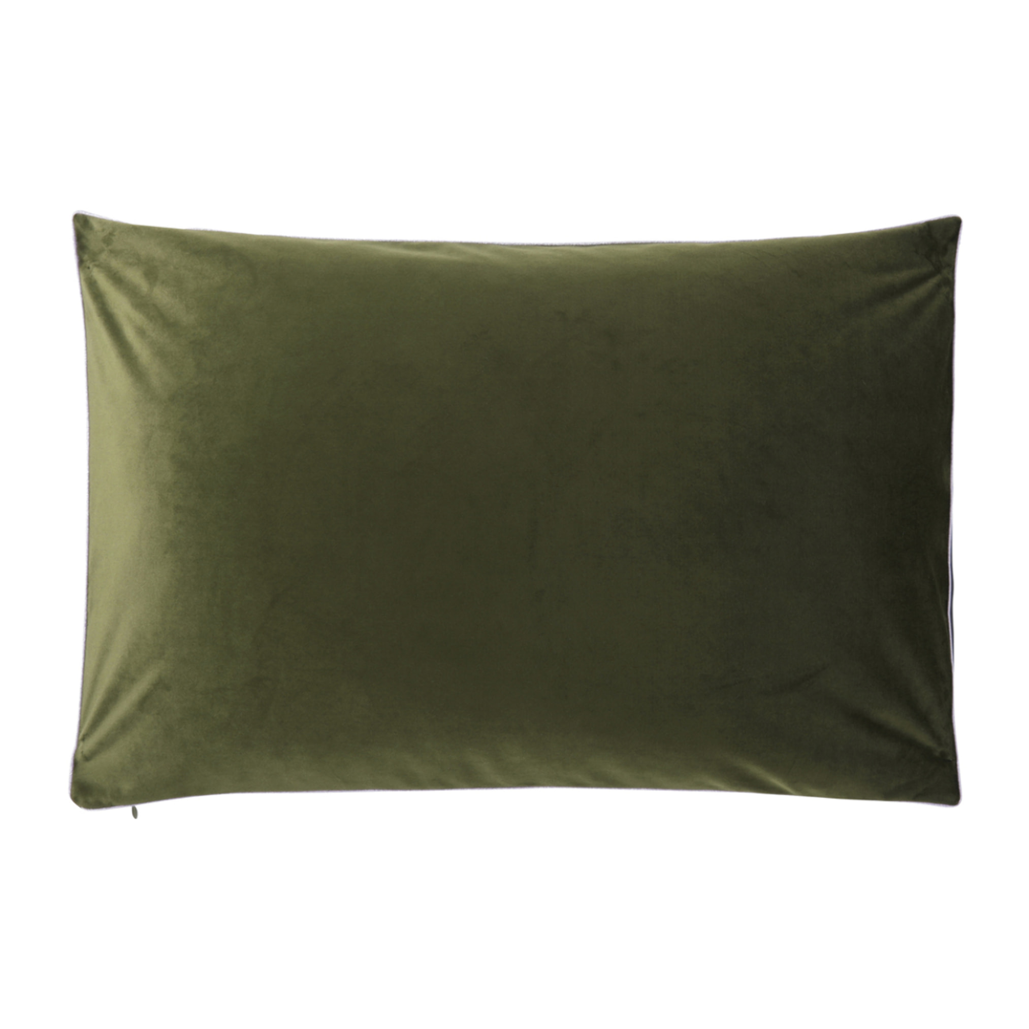 Housse de coussin unie en velour, GATSBY, Vert Mousse