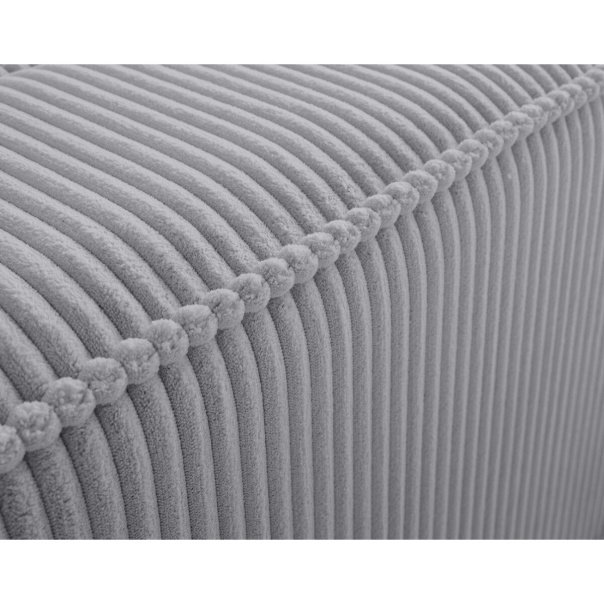 Stella - lit coffre - 140x190 cm - sommier inclus - en velours côtelé - Gris clair