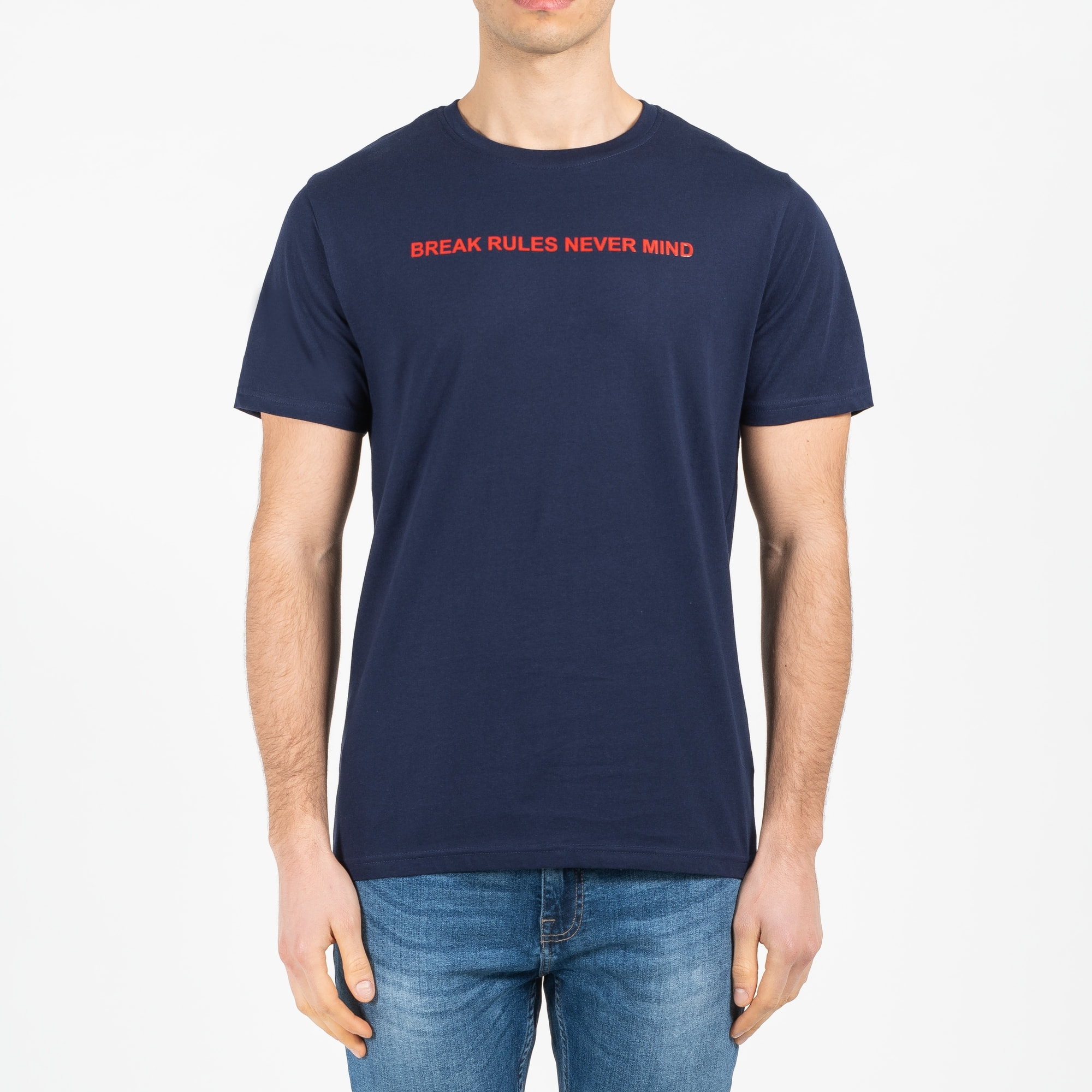 T-shirt jersey cotone organico con stampa narrow fit