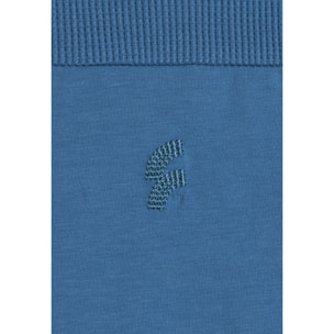 T-shirt in Uomo con Carré e Maniche in Tessuto Waffle