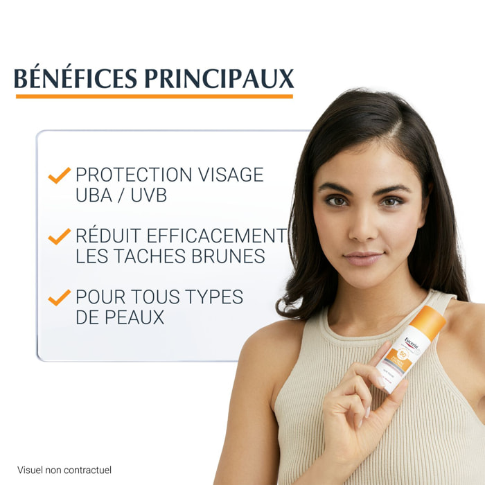 Pigment Control Sun SPF50+ - Protecteur Solaire Visage Fluide - Tous Types de Peaux 50 ml