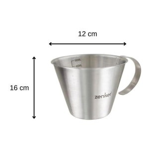 Lot de 2 verre doseur inox de 250 ml et 500 ml Zenker Smart Pastry