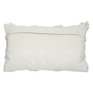 Coussin "R.O.W." blanc ivoire 30x50cm
