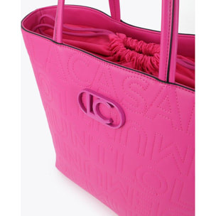 Shopper destrutturata con cuciture monogramma