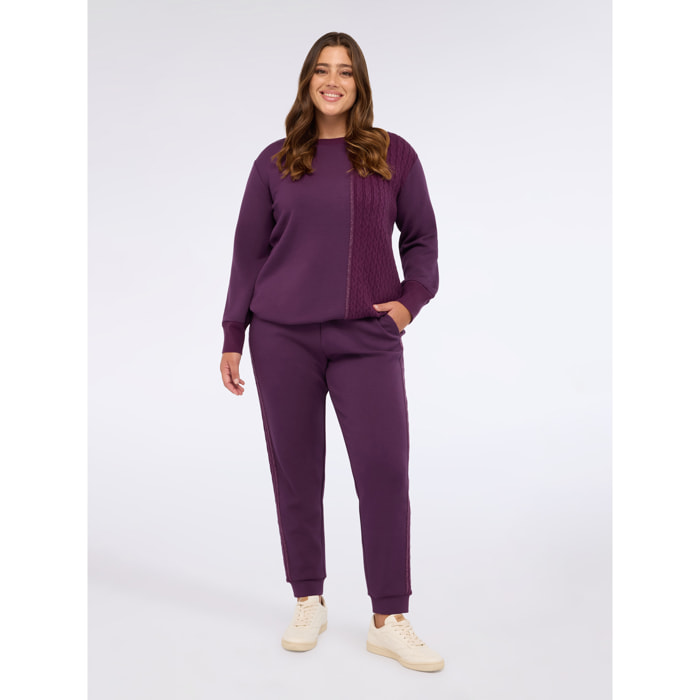 Fiorella Rubino - Pantalones Jogger en tejido scuba - Violeta