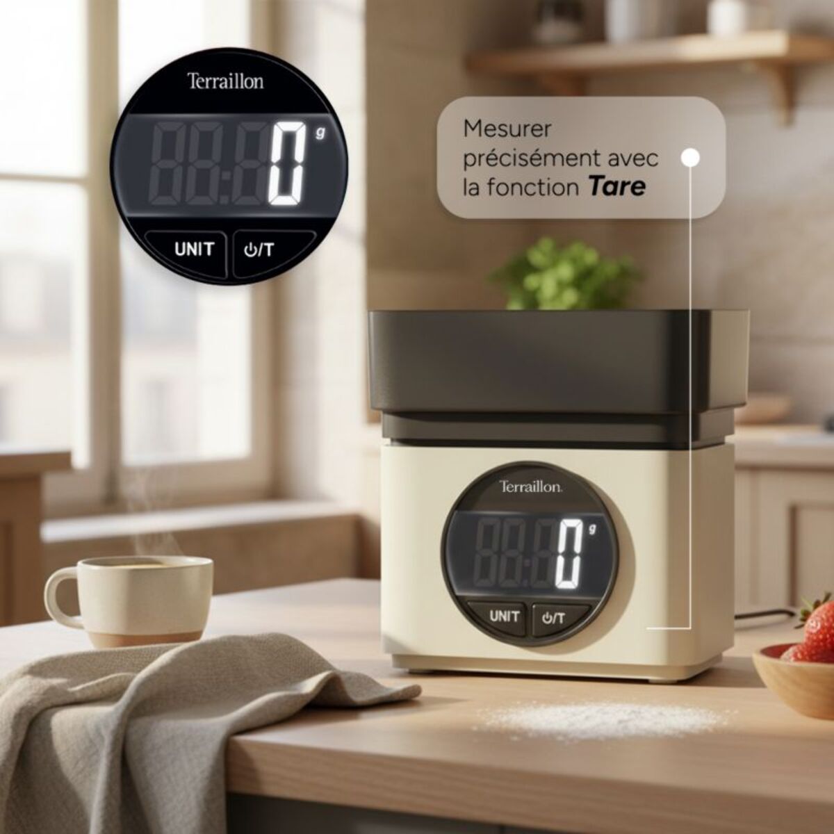 Balance de cuisine TERRAILLON BA22 MYTHIQUE CREME 15601