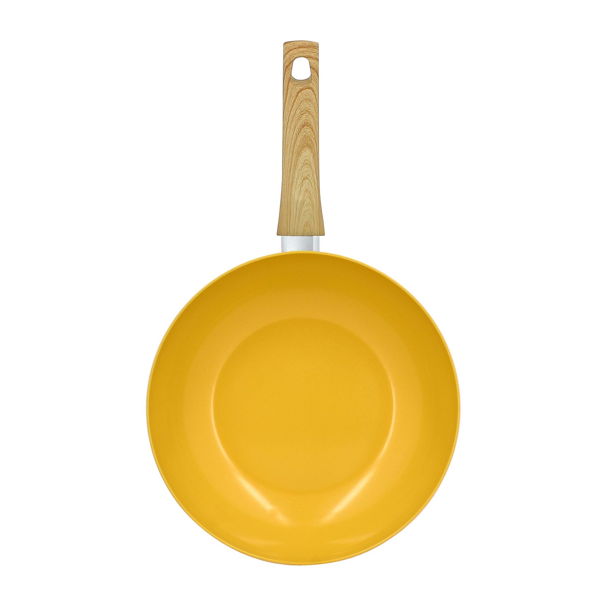 Wok 28cm avec revêtement céramique jaune - tous feux COLORAMA