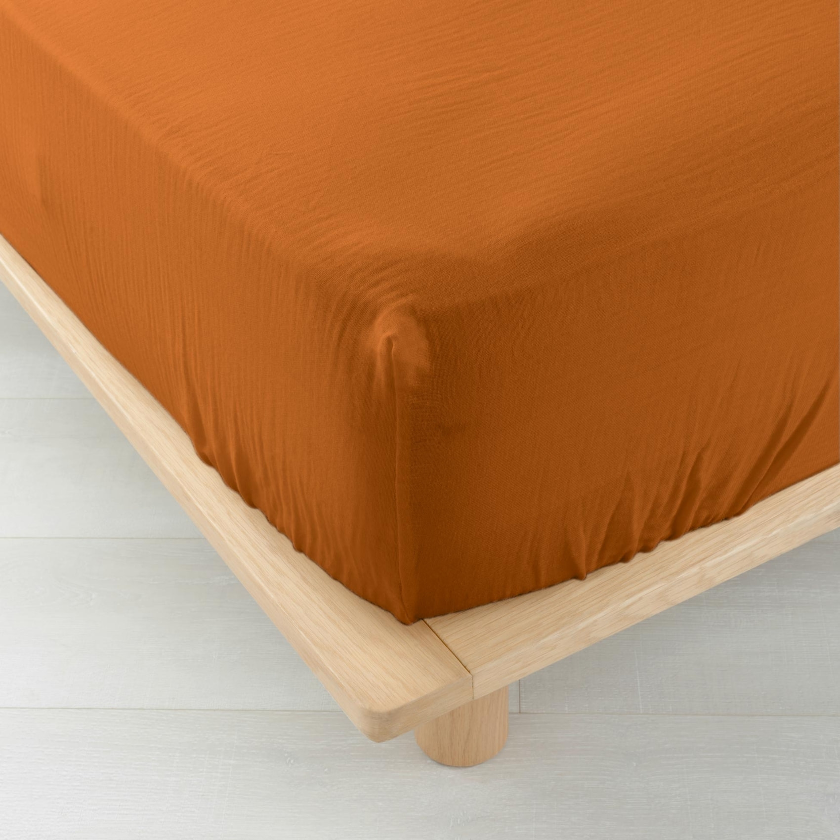 Drap Housse en gaze de coton - Orange