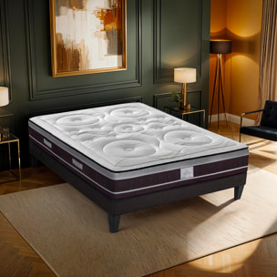 Matelas Divin Hybride, 28 cm, Soutien Ferme, Ressorts Ensachés & Mémoire de Forme, Aération Optimale