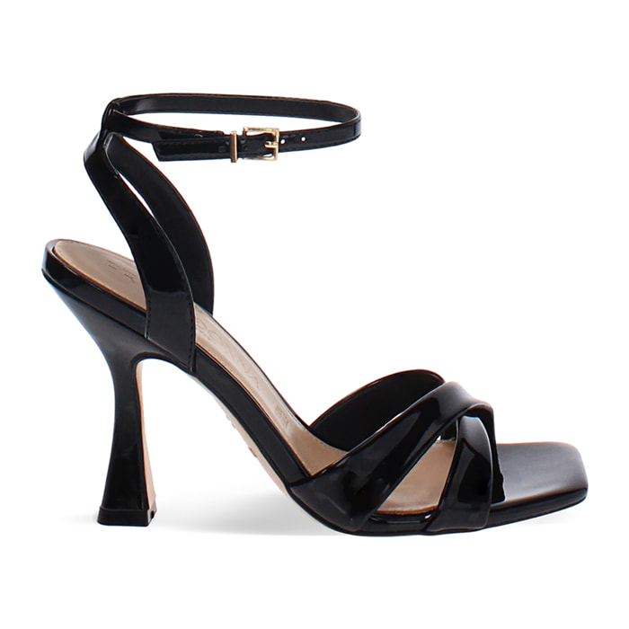 Sandalias negras tacón 9,7 cm