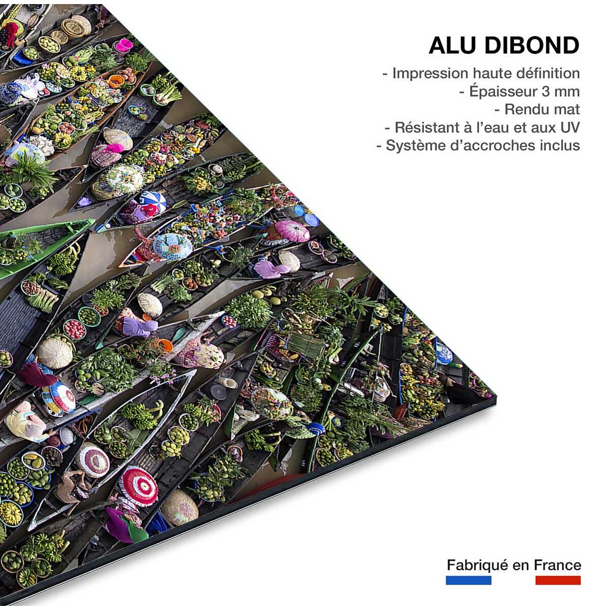 Tableau marché flottant Tableau alu Dibond