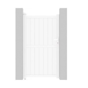 Portillon aluminium "Lola" - 101.2 x 180.9 cm - Blanc