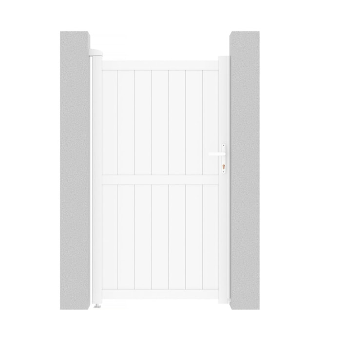 Portillon aluminium "Lola" - 101.2 x 180.9 cm - Blanc