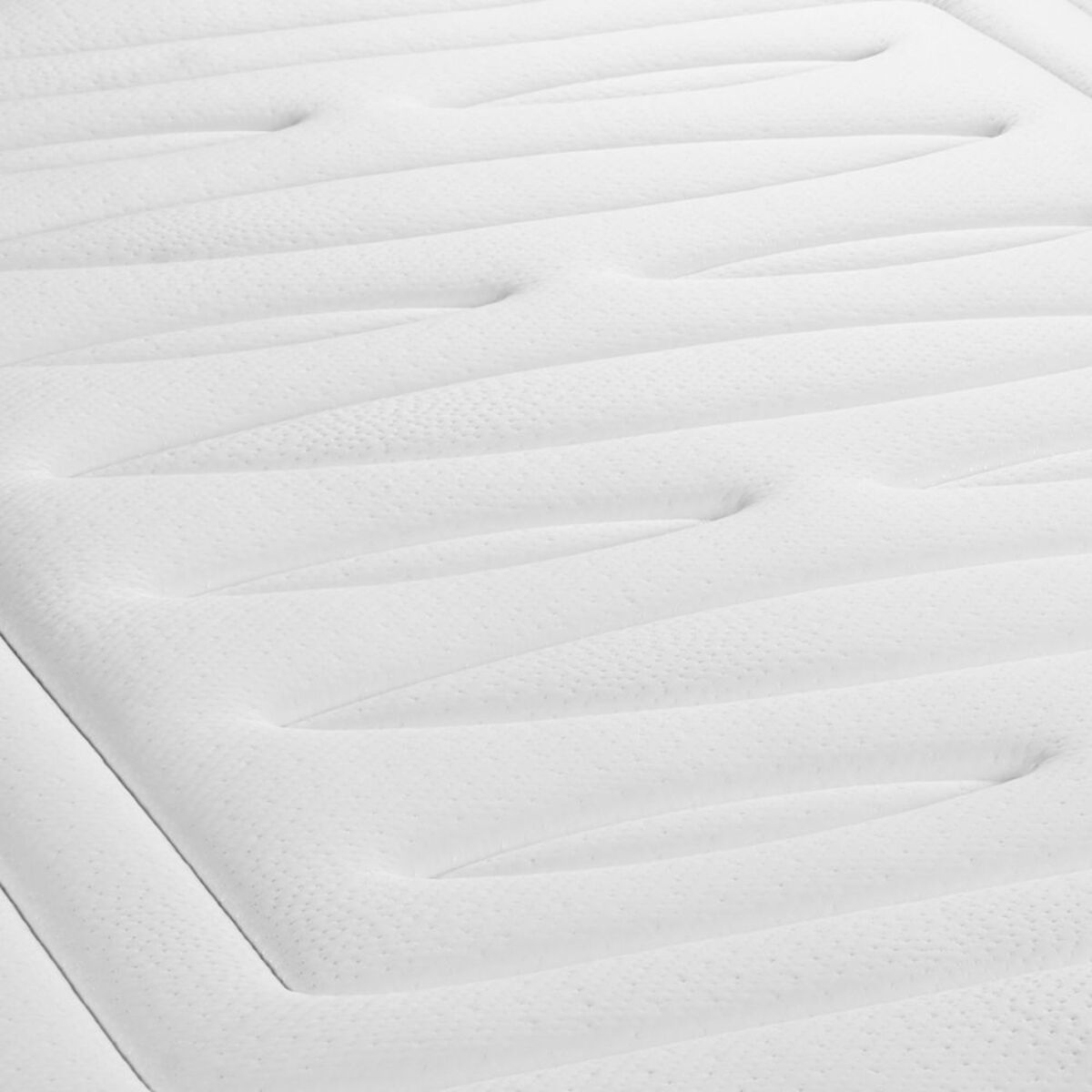 Ensemble - Matelas Ressorts ensachés et mémoire de forme 22cm d'épaisseur - 3 zones de confort - Confort ferme - Sommier tapissier en kit - 1 place