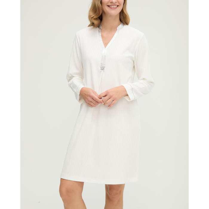 Camisón mujer lencero raso de manga larga
