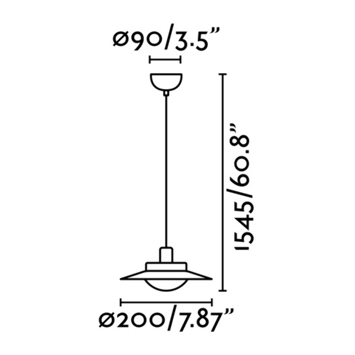 SIDE 200 Colgante negro y cobre G9