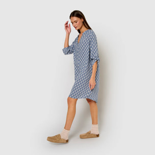 Vestido viscosa zurich azul